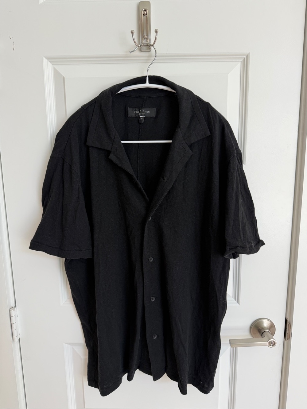 rag & bone Black Short-Sleeve Lightweight Shirt Jacket